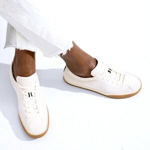 Rothy's The Lace Up Sneaker Comfort Shoe - Blonde Cream - 8